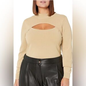 The Drop Beige Sweater with Cutout